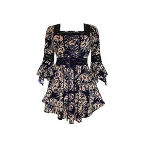 Dare to Wear Renaissance Corset Top - Gold Leaf - Size 1X - Boho Gothic